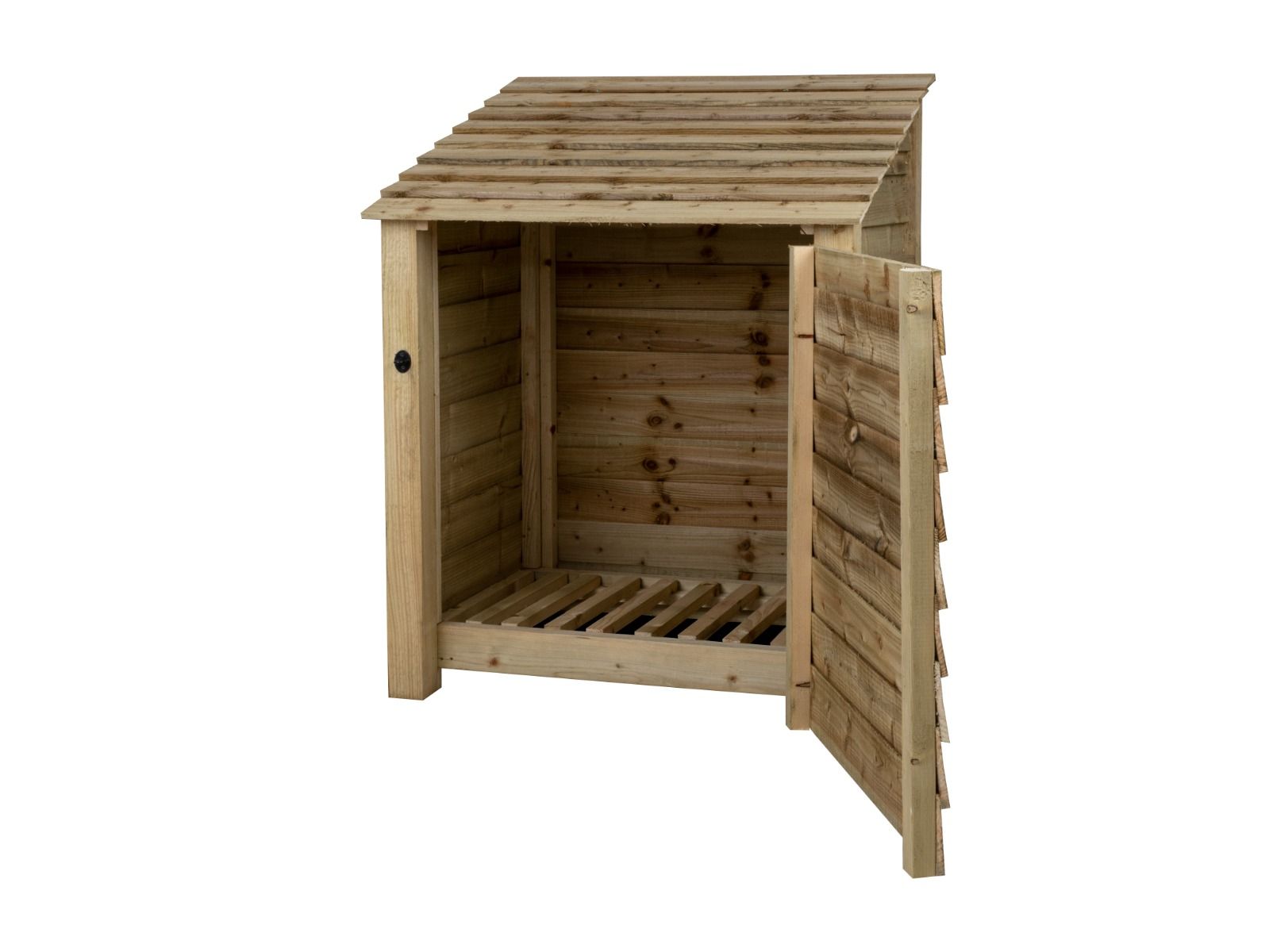 Wooden Log Store with Door W-99cm, H-126cm Or 180cm, D-88cm