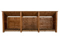 Wooden Log Store (Roof Sloping Back) W-335cm, H-126cm or 180cm, D-88cm - Brown Finish