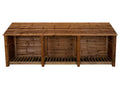 Wooden Log Store W-335cm, H-126cm or 180cm, D-88cm - Brown Finish