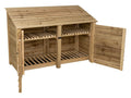 Wooden Log Store with Doors and Shelf W-187cm, H-126cm or 180cm, D-88cm