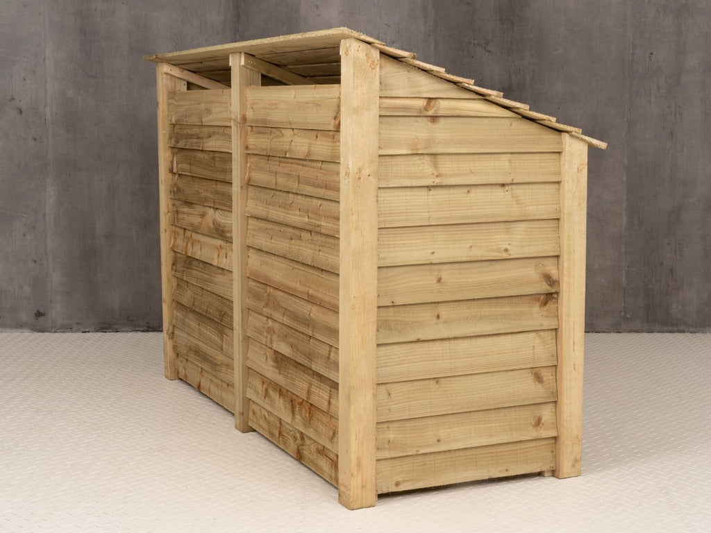 Wooden Log Store with Shelf W-187cm, H-126cm or 180cm, D-88cm