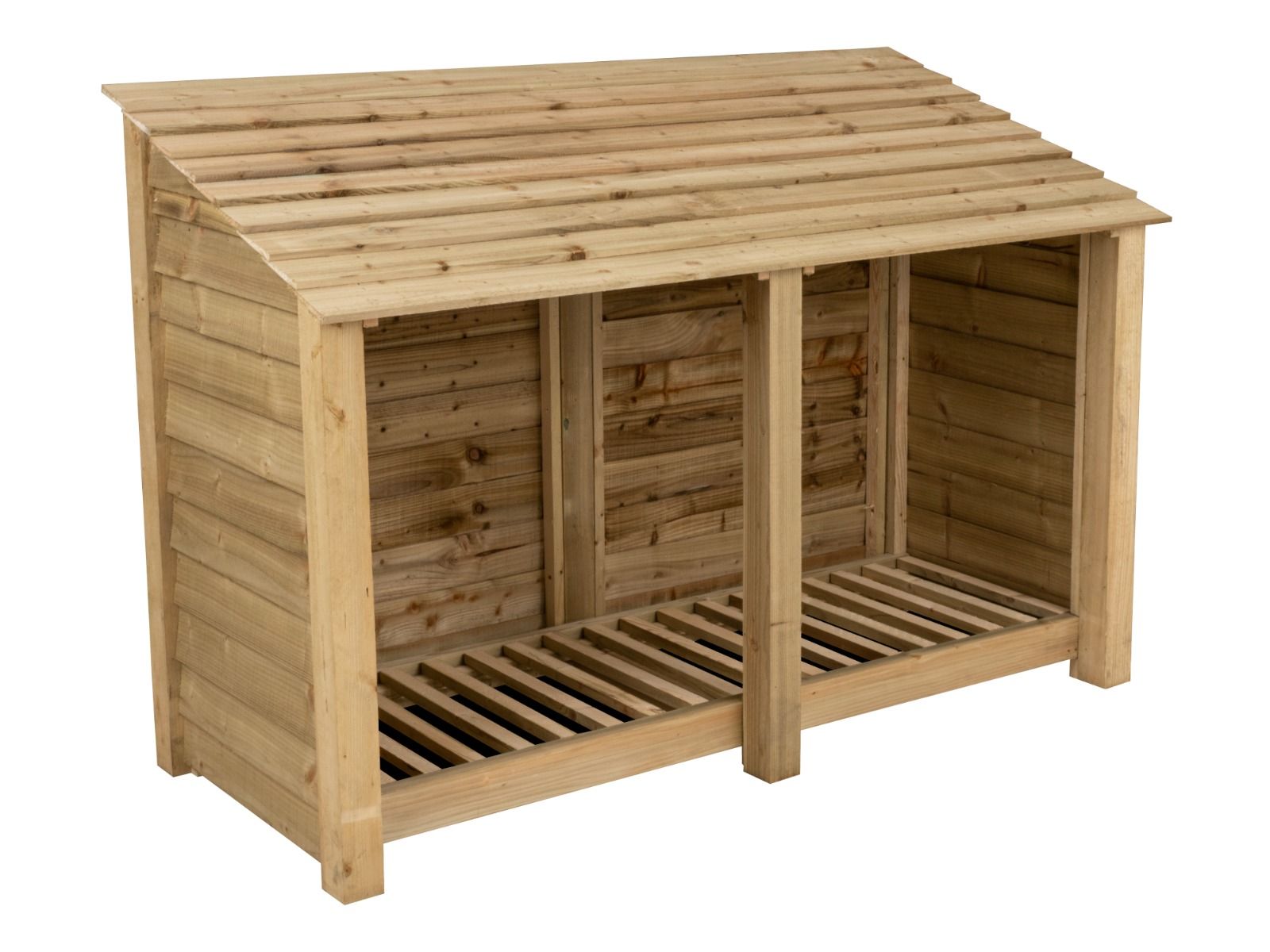 Wooden Log Store W-187cm, H-126cm or 180cm, D-88cm