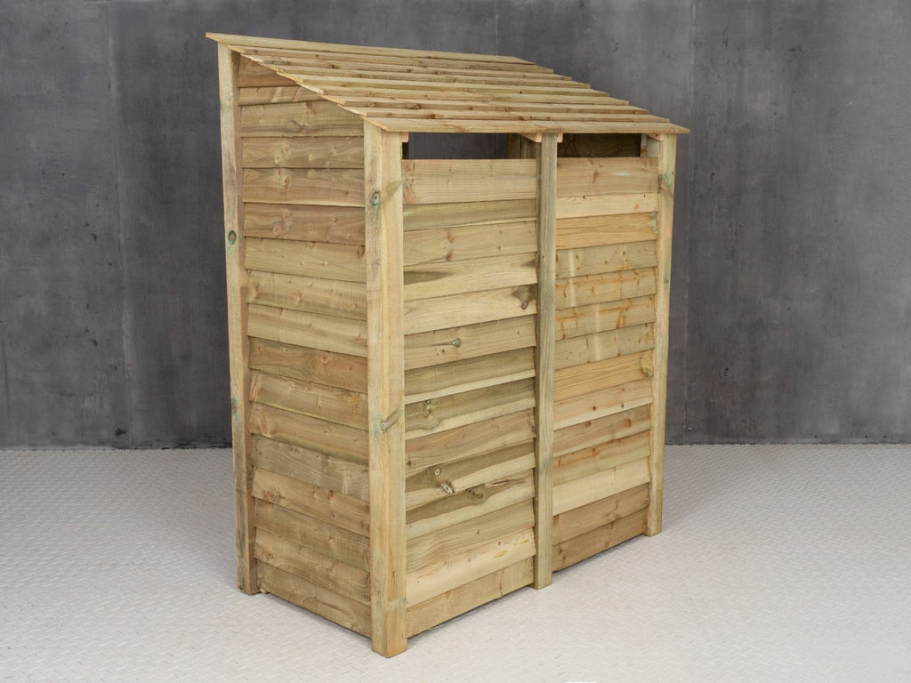 Wooden Garden Tool Storage (Roof Sloping Back) W-146cm, H-126cm or 180cm, D-88cm