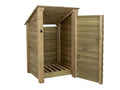 Wooden Log Store with Door (Roof Sloping Back) W-79cm, H-126cm or 180cm, D-88cm