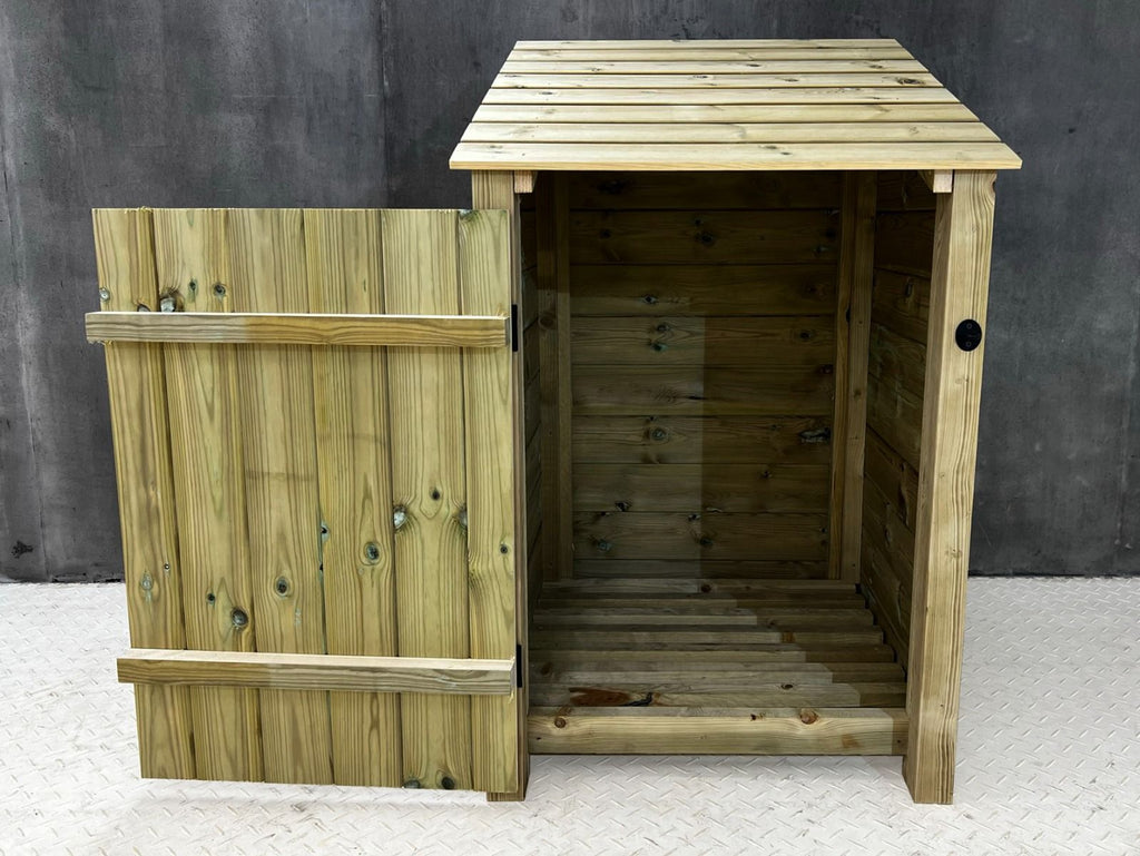 Wooden Premium Tongue/Groove Log Store with Door (W-79cm,H-126cm or H-180cm, D-88cm)
