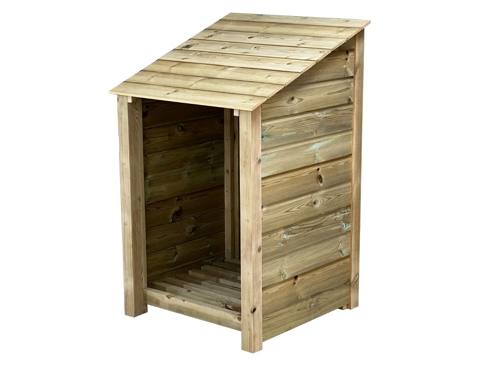 Wooden Premium Tongue/Groove Log Store (W-79cm, H-126cm or H-180cm, D-88cm)