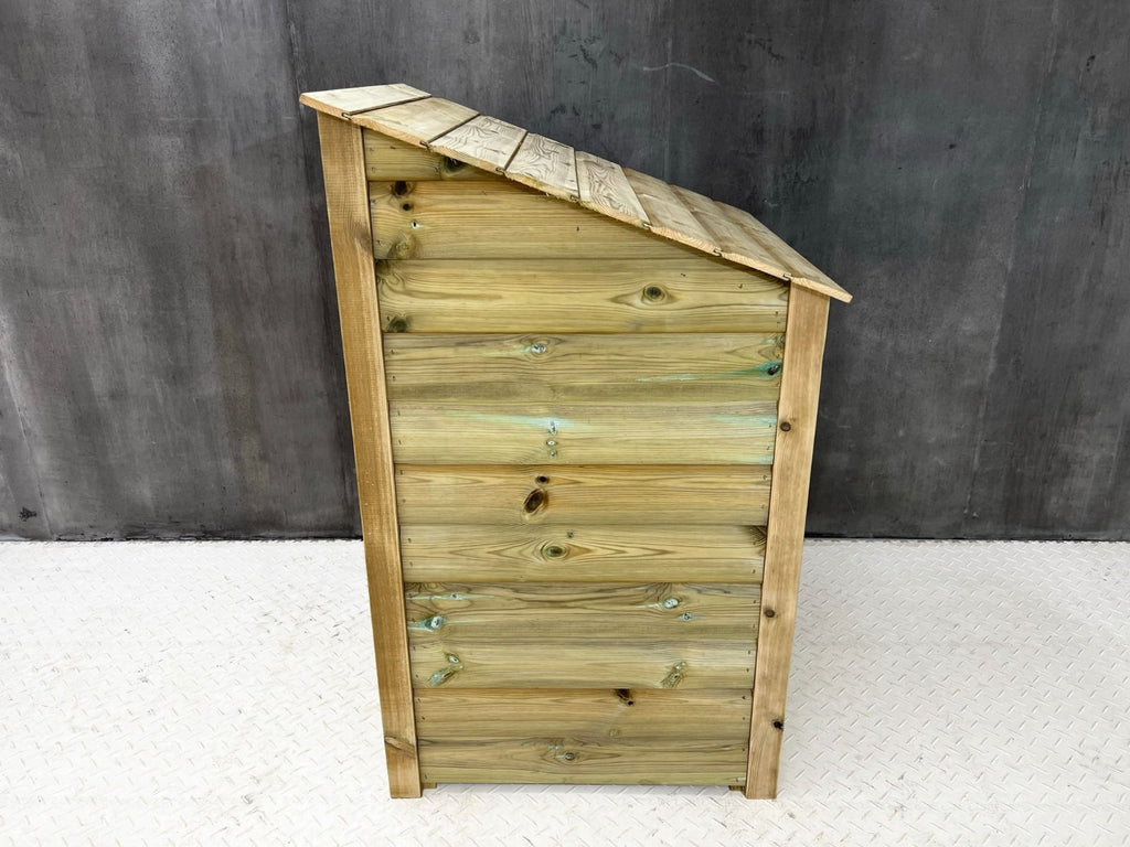 Wooden Premium Tongue/Groove Log Store (W-79cm, H-126cm or H-180cm, D-88cm)
