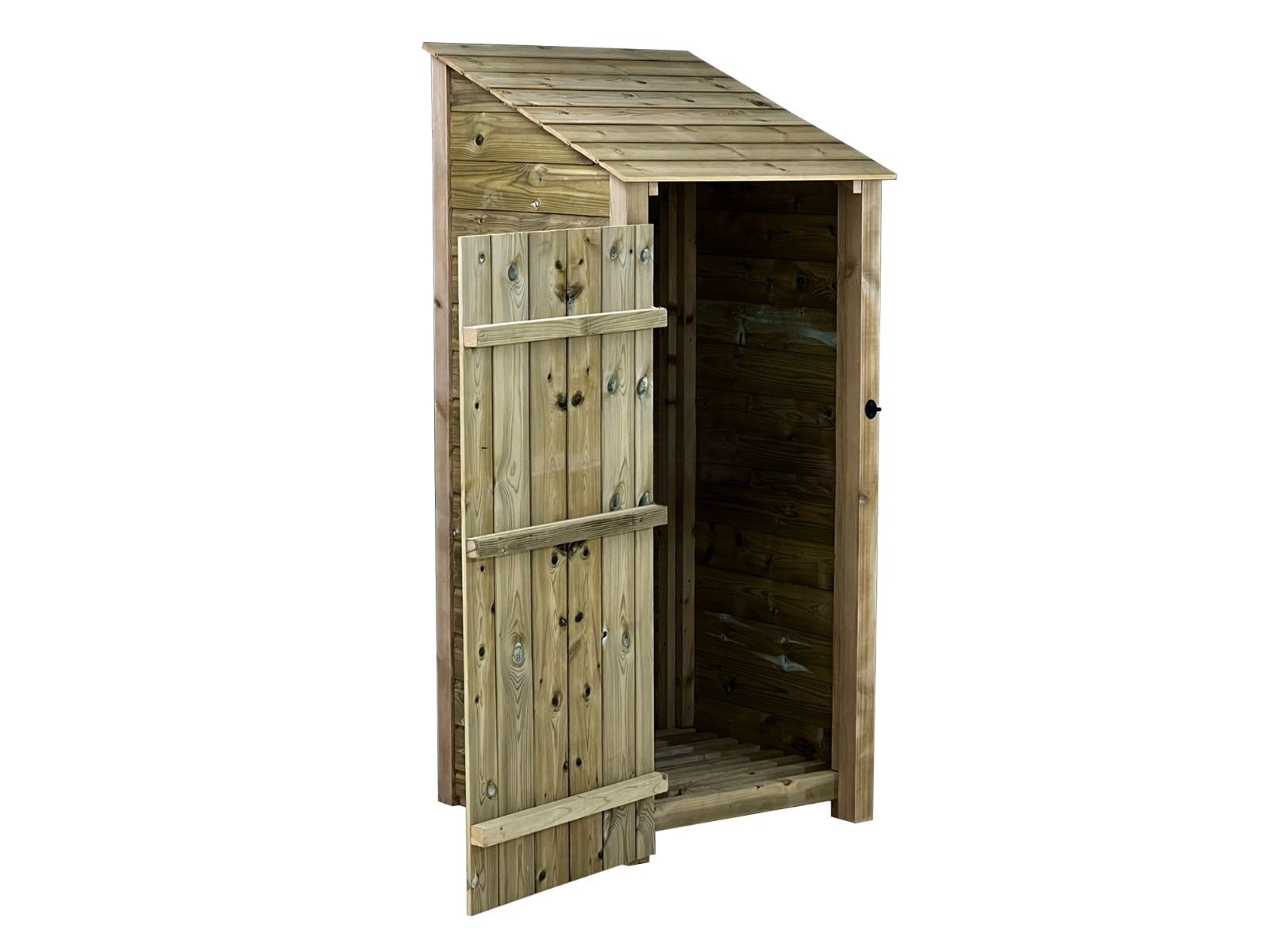 Wooden Premium Tongue/Groove Log Store with Door (W-79cm,H-126cm or H-180cm, D-88cm)