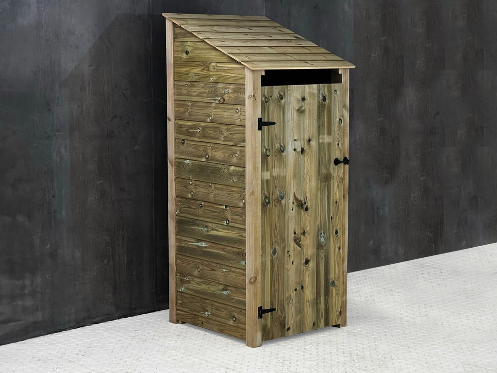 Wooden Premium Tongue/Groove Log Store with Door (W-79cm,H-126cm or H-180cm, D-88cm)