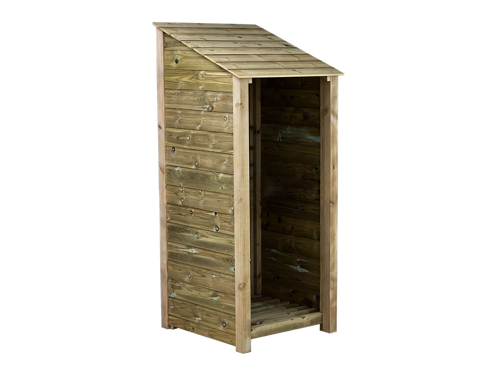 Wooden Premium Tongue/Groove Log Store (W-79cm, H-126cm or H-180cm, D-88cm)
