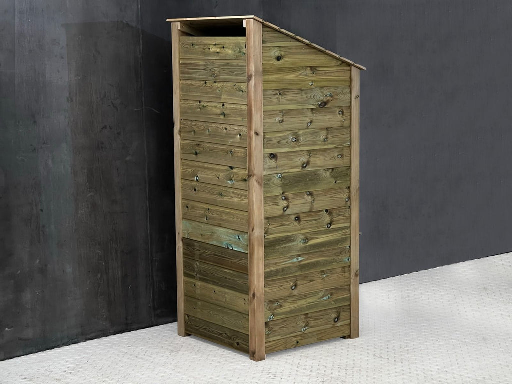 Wooden Premium Tongue/Groove Log Store with Shelf (W-99cm, H-126cm or H-180cm, D-88cm)