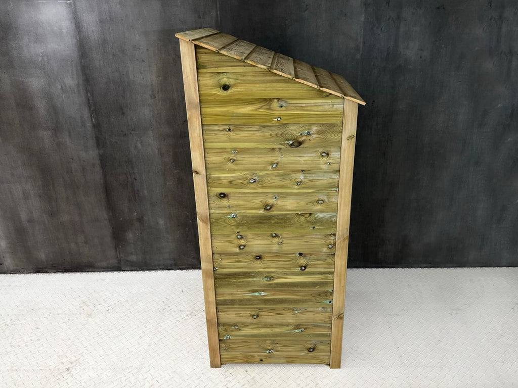 Wooden Premium Tongue/Groove Log Store with Door and Shelf (W-79cm, H-126cm or H-180cm, D-88cm)