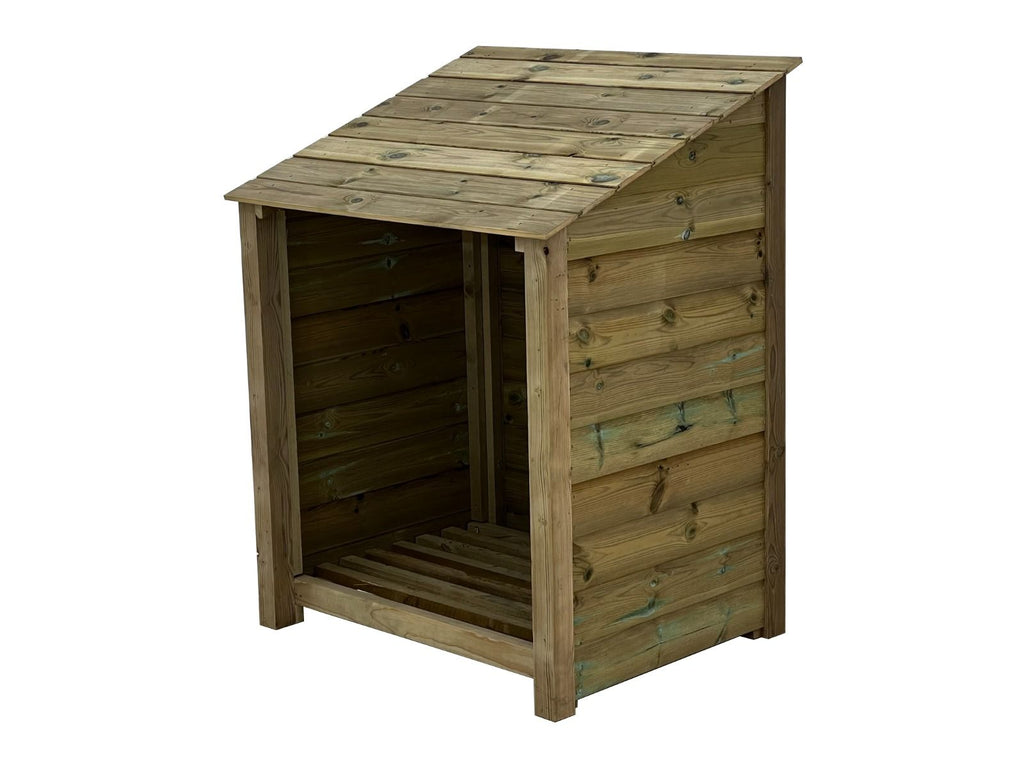 Wooden Premium Tongue/Groove Log Store (W-99cm, H-126cm or H-180cm, D-88cm)