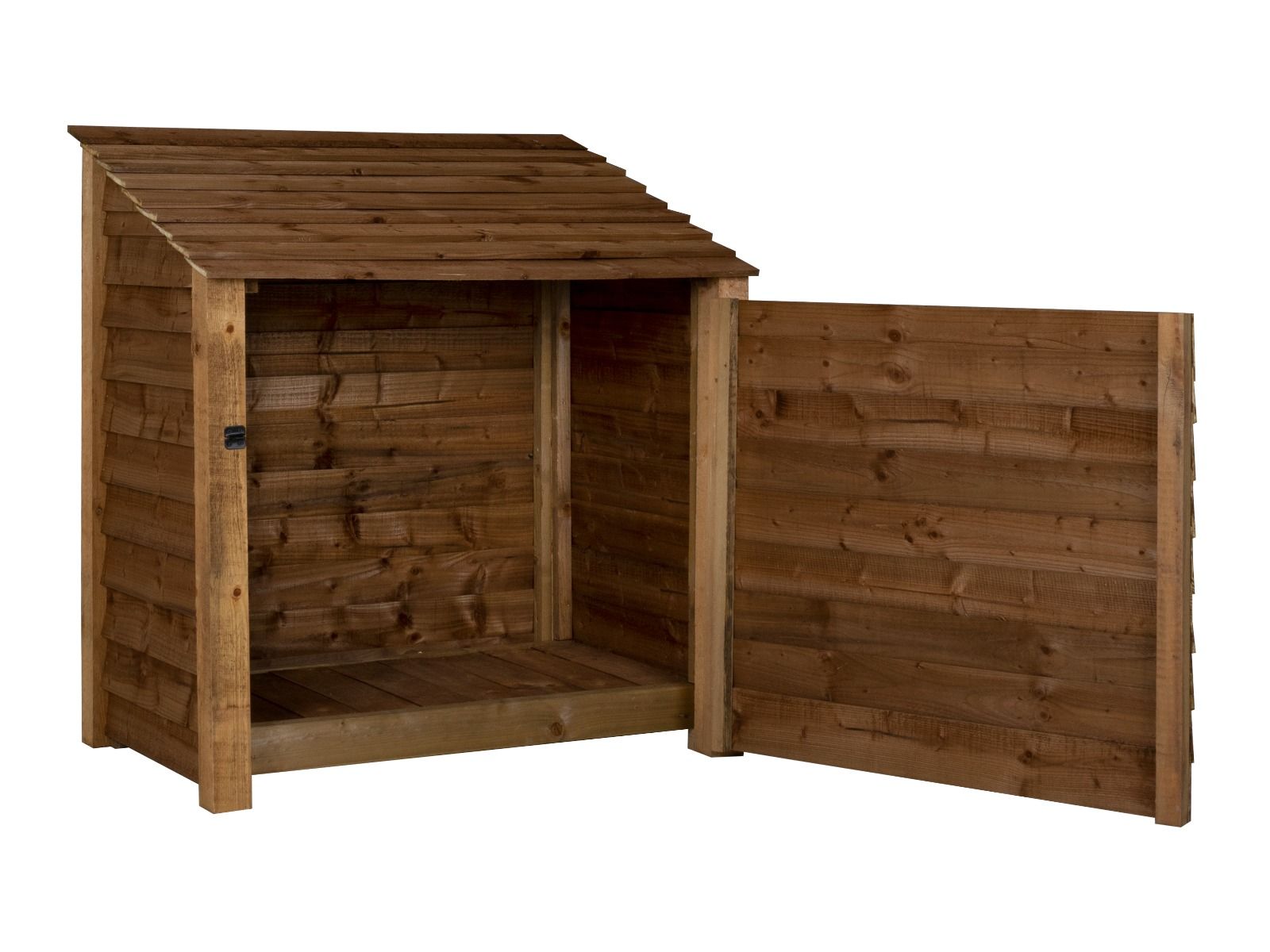 Wooden Garden Tool Storage W-119cm, H-126cm or 180cm, D-88cm - Brown Finish