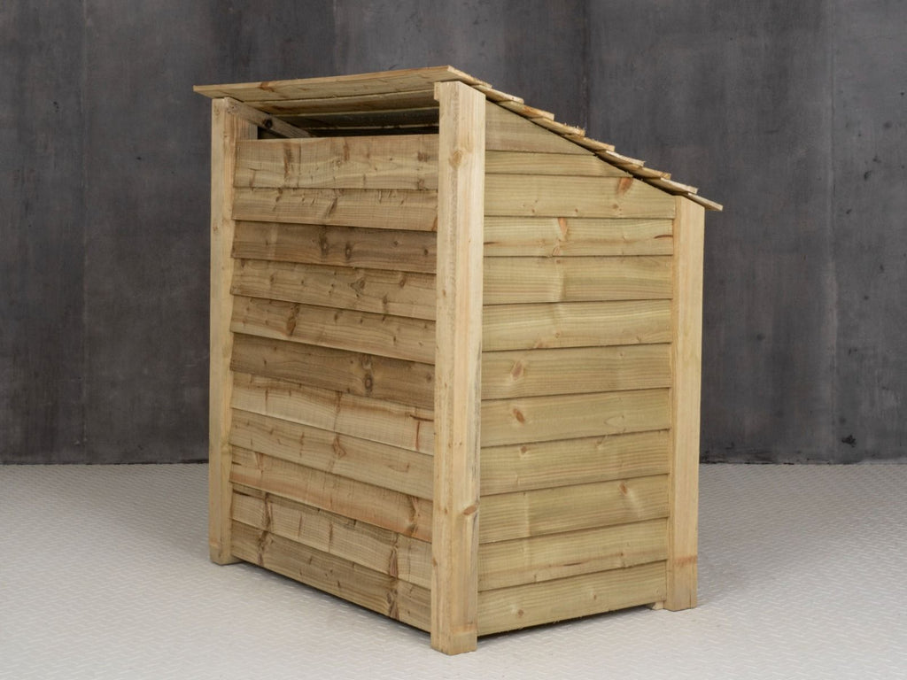 Wooden Log Store with Door and Shelf W-119cm, H-126cm Or 180cm, D-88cm