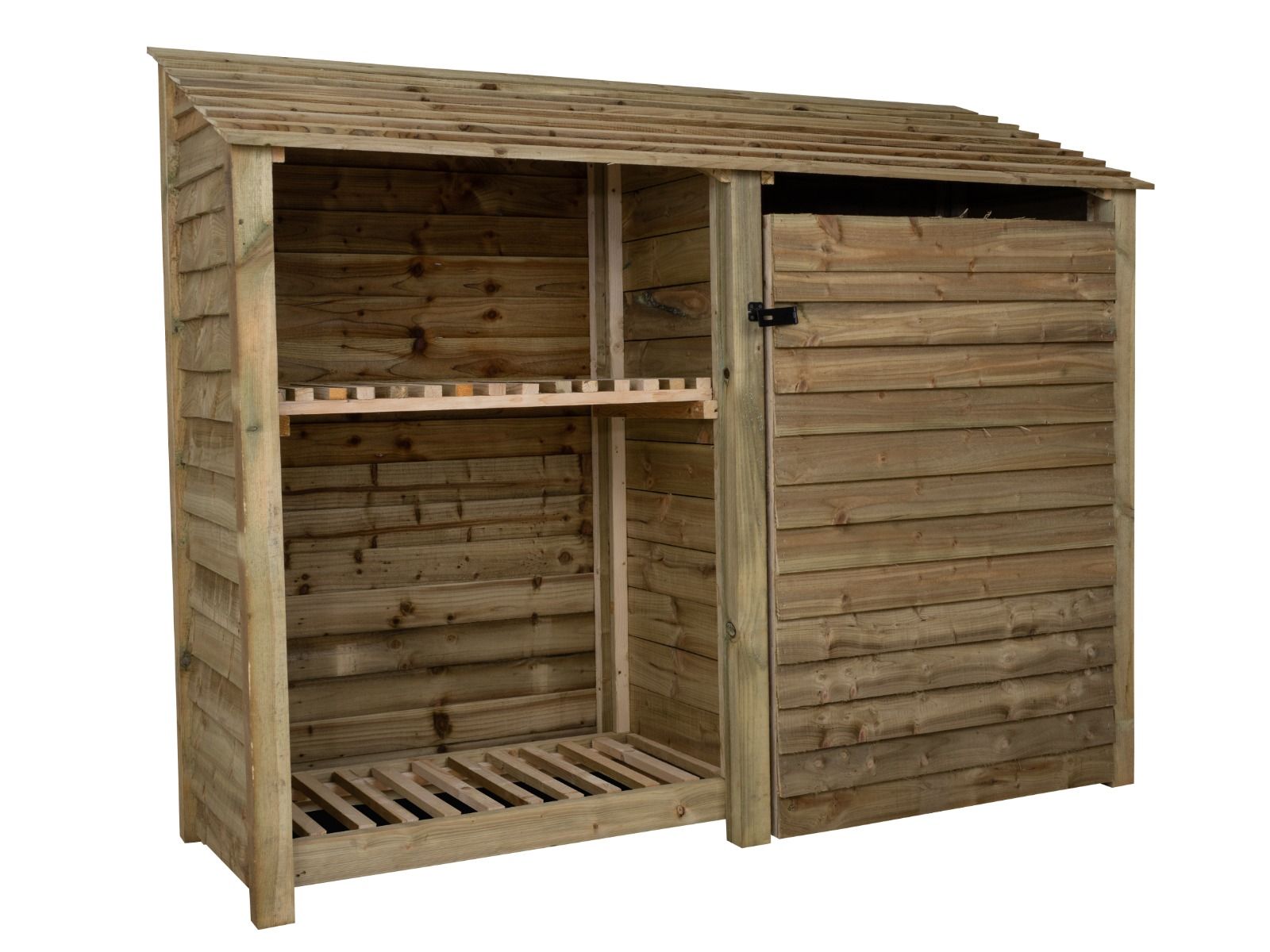 Wooden Garden Tool Storage with Shelf W-227cm, H-126cm or 180cm, D-88cm