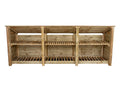 Wooden Log Store (Roof Sloping Back) with Shelf W-335cm, H-126cm or 180cm, D-88cm