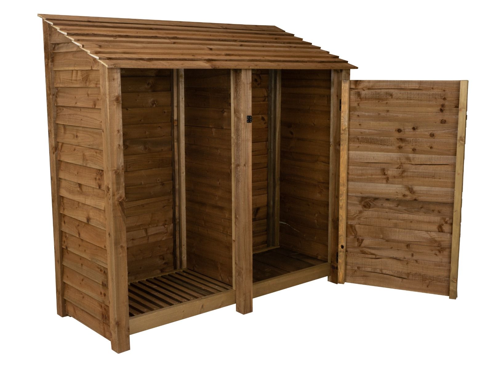 Wooden Garden Tool Storage W-187cm, H-126cm or 180cm, D-88cm - Brown Finish