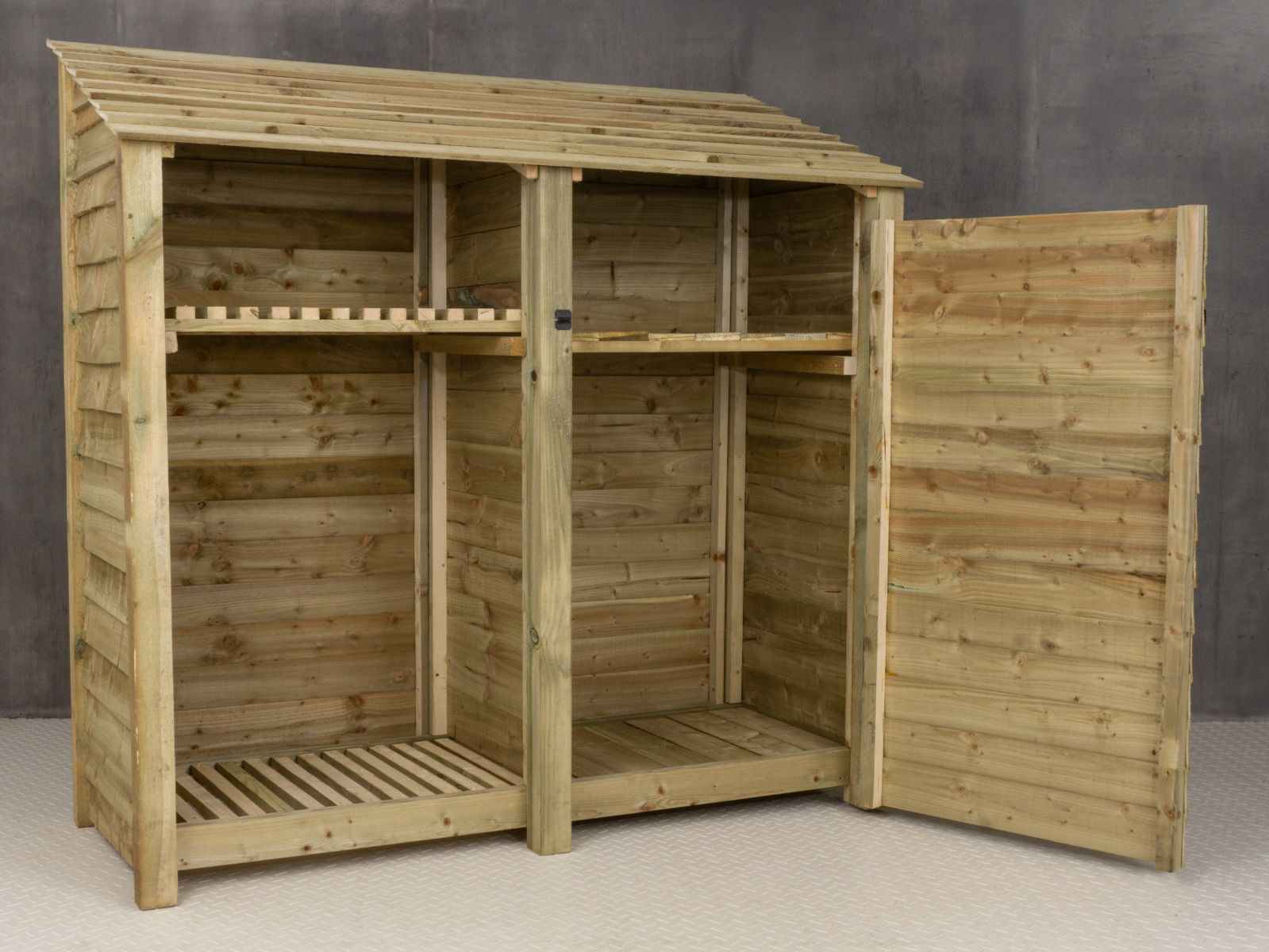 Wooden Garden Tool Storage with Shelf W-187cm, H-126cm or 180cm, D-88cm