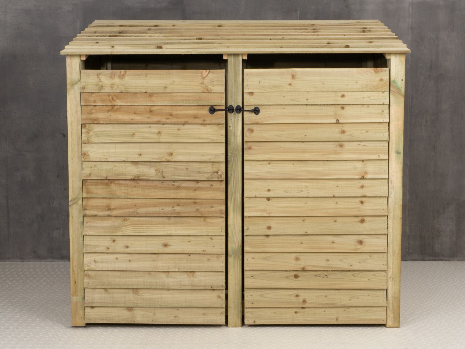 Wooden Log Store with Doors and Shelf W-187cm, H-126cm or 180cm, D-88cm