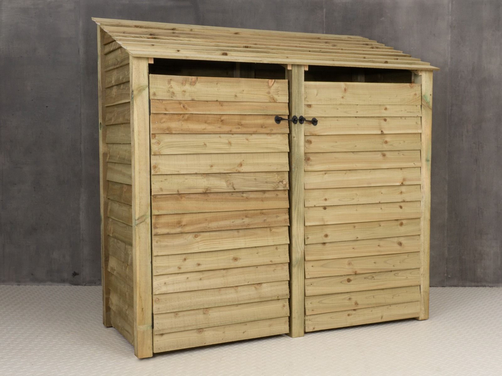 Wooden Log Store with Doors and Shelf W-187cm, H-126cm or 180cm, D-88cm