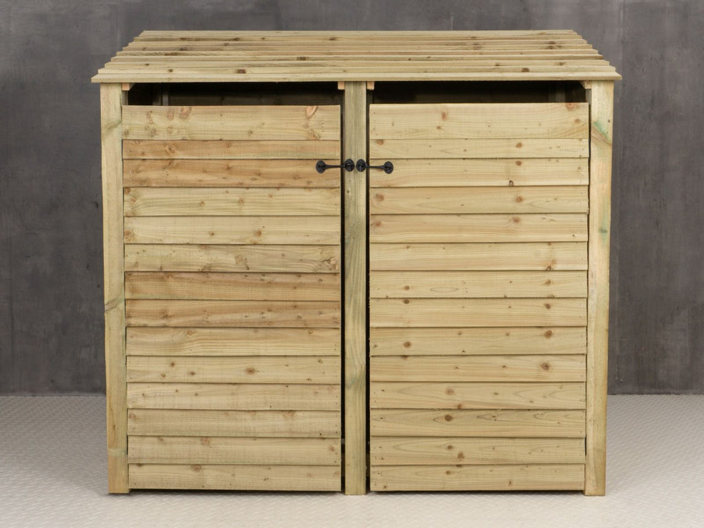Wooden Log Store with Doors W-187cm, H-126cm or 180cm, D-88cm