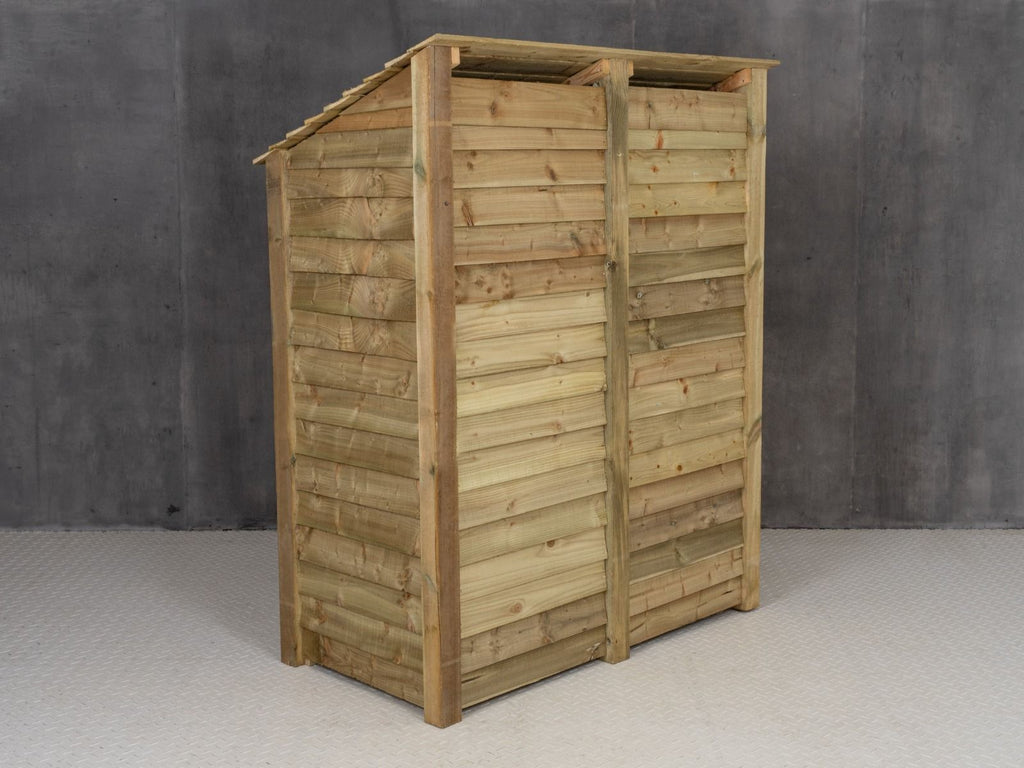 Wooden Log Store with Door and Shelf W-146cm, H-126cm or 180cm, D-88cm