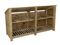 Wooden Log Store (Roof Sloping Back) with Shelf W-227cm, H-126cm or 180cm, D-88cm