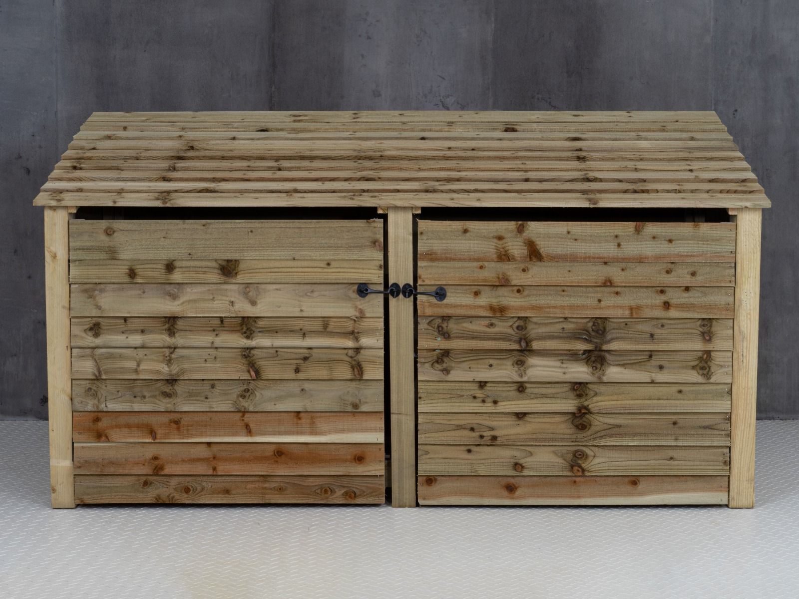 Wooden Log Store with Doors W-227cm, H-126cm or 180cm, D-88cm