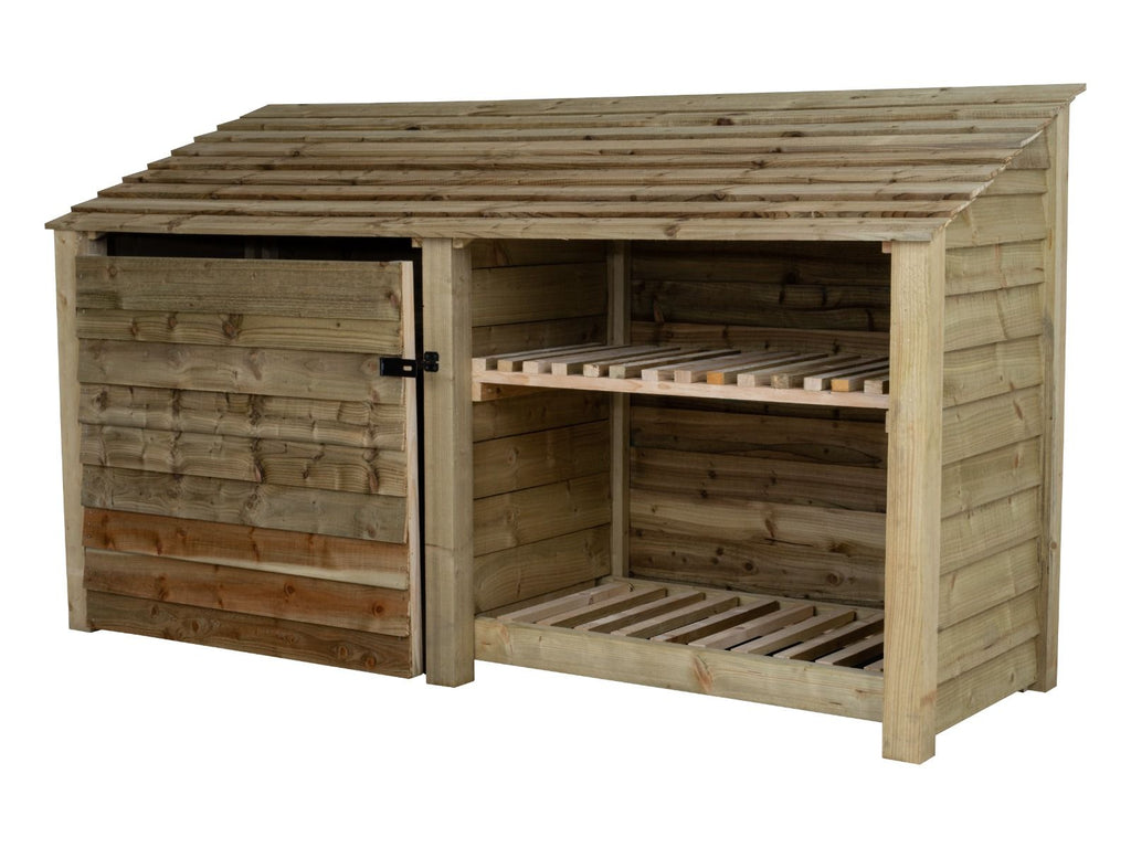 Wooden Garden Tool Storage with Shelf W-227cm, H-126cm or 180cm, D-88cm