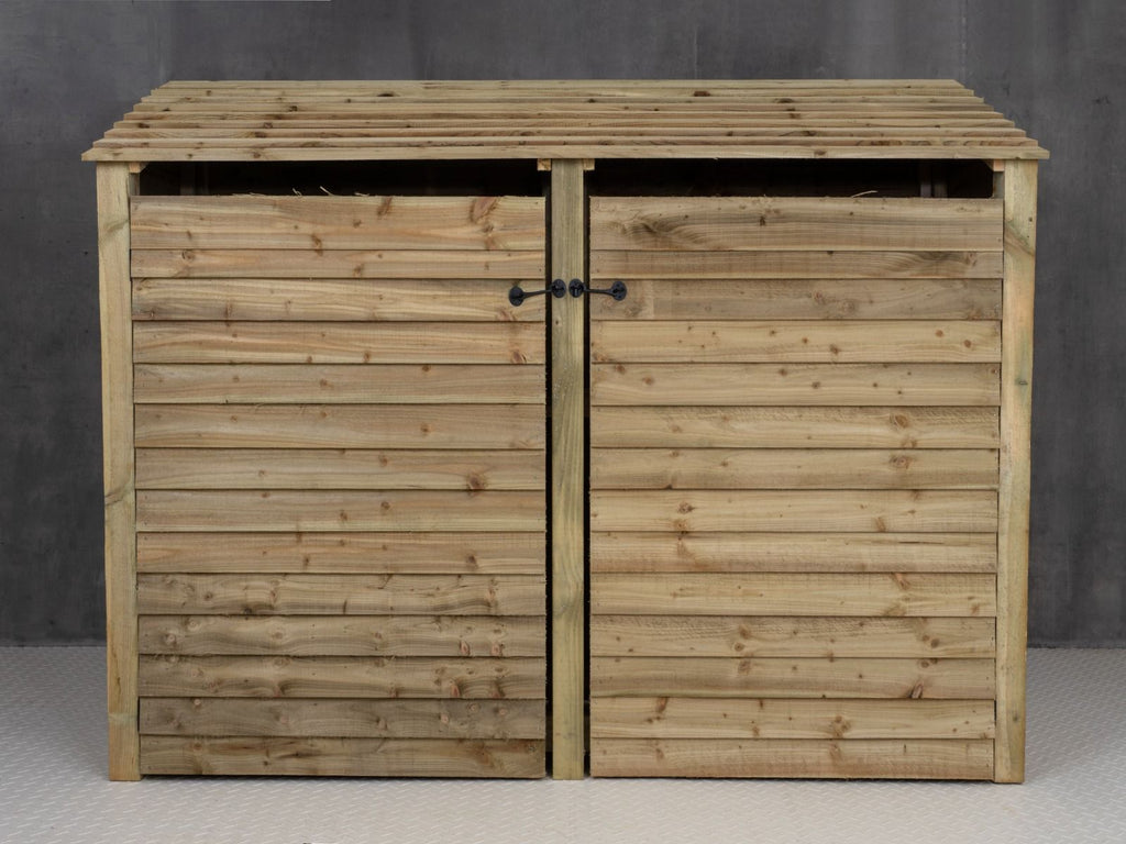 Wooden Log Store with Doors W-227cm, H-126cm or 180cm, D-88cm
