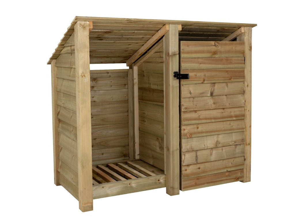Wooden Garden Tool Storage (Roof Sloping Back) W-146cm, H-126cm or 180cm, D-88cm