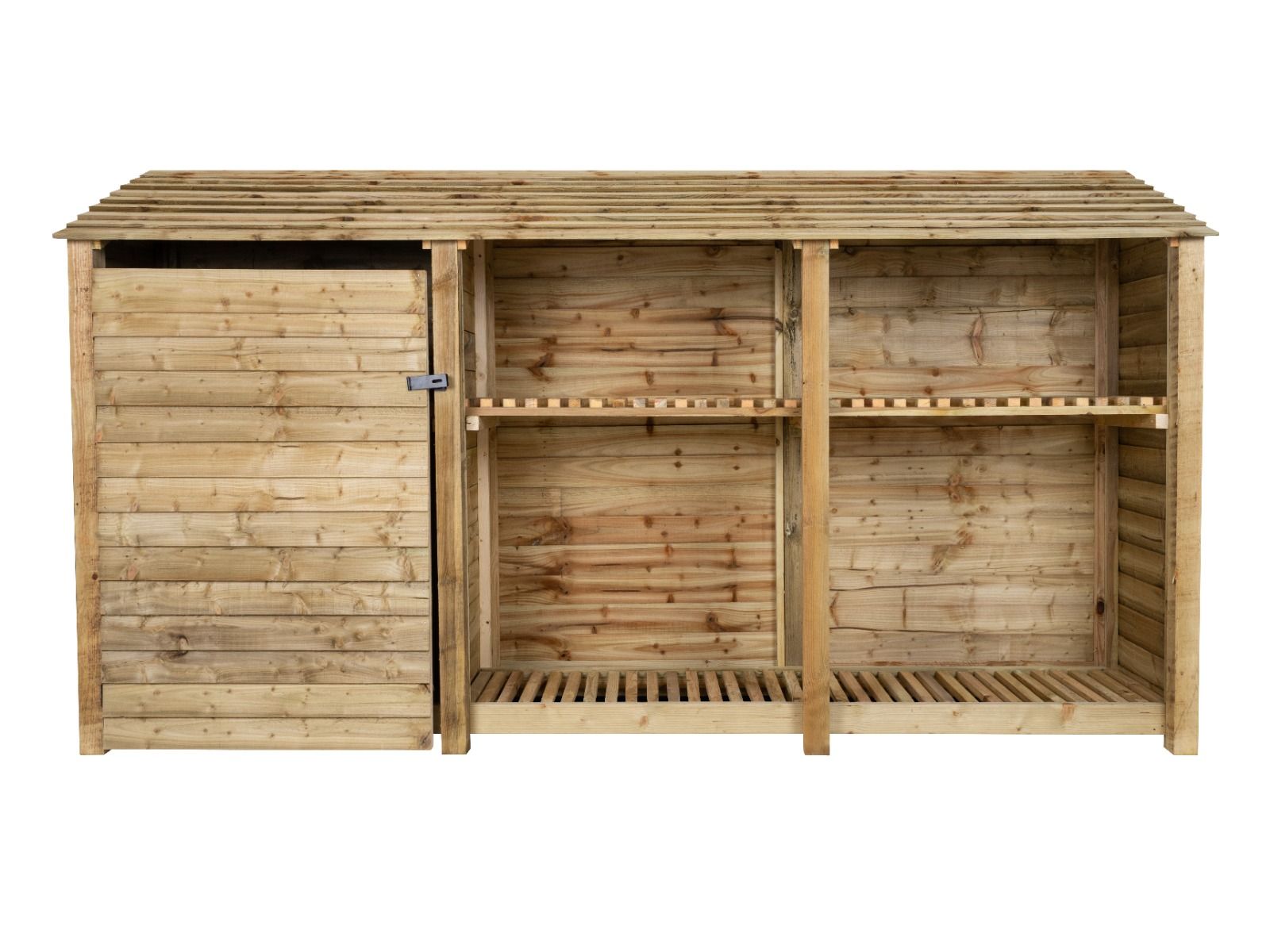 Wooden Garden Tool Storage with Shelf W-335cm, H-126cm or 180cm, D-88cm