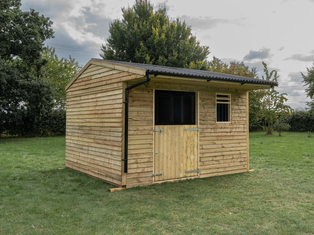 12ft x 12ft Mobile Animal Field Shelter With Overhang and Guttering V.3
