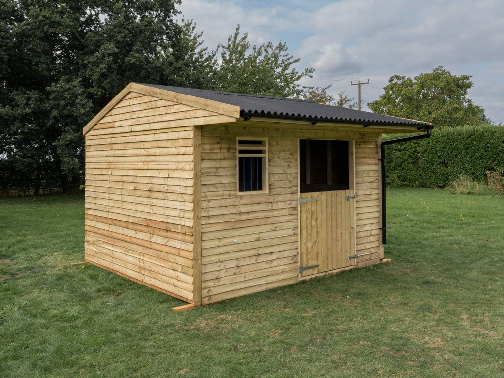 12ft x 12ft Mobile Animal Field Shelter With Overhang and Guttering V.3