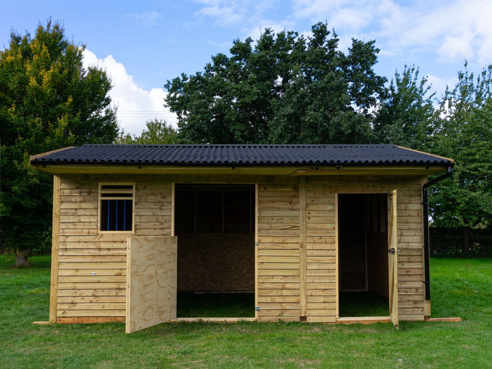18ft x 12ft Field Shelter with Storage/Tack Feed Room V.4