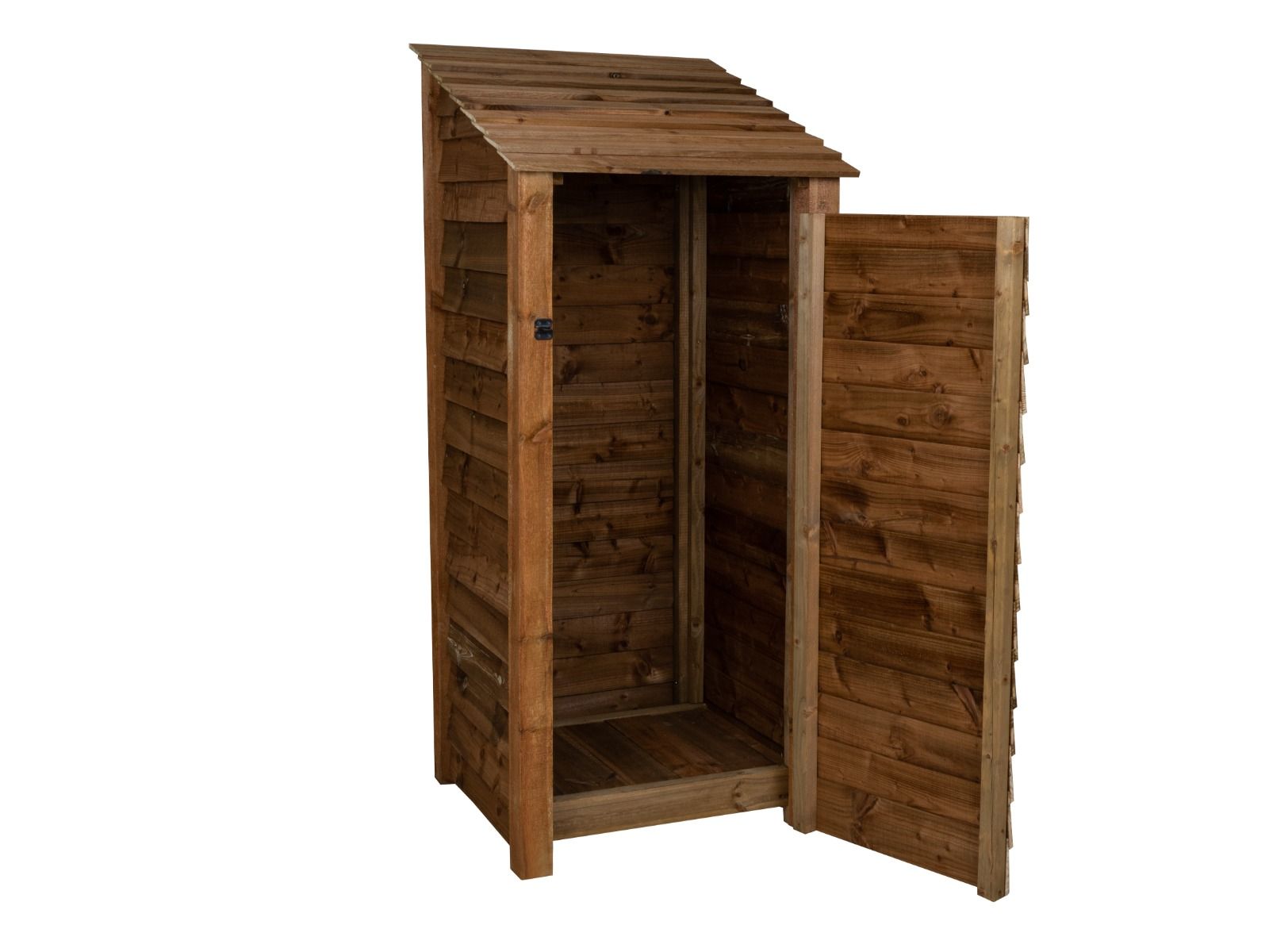 Wooden Garden Tool Storage W-79cm, H-126cm or 180cm, D-88cm - Brown Finish