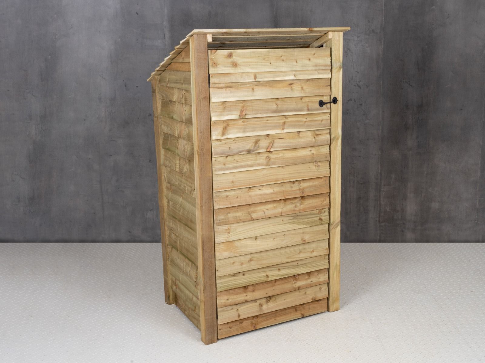 Wooden Log Store with Door (Roof Sloping Back) W-99cm, H-126cm Or 180cm, D-88cm