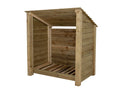 Wooden Log Store (Roof Sloping Back) W-119cm, H-126cm Or 180cm, D-88cm