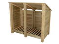 Wooden Log Store (Roof Sloping Back) W-146cm, H-126cm or 180cm, D-88cm