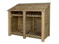 Wooden Log Store with Shelf W-146cm, H-126cm or 180cm, D-88cm
