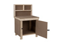 Wooden MDF Top Workbench With Lockable Cupboard (V.9) with back panel