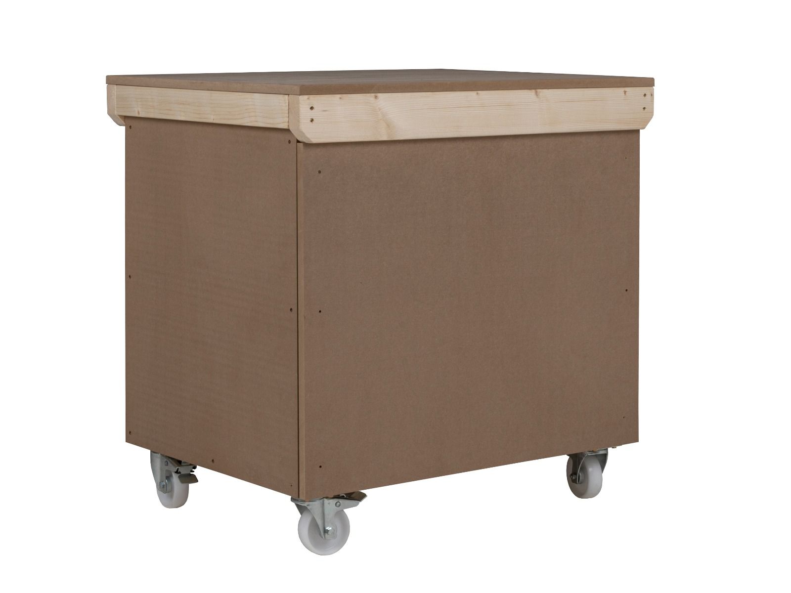 Wooden MDF Top Workbench With Lockable Cupboard (V.9) with wheels