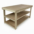 Wooden Workbench Eucalyptus Hardwood Top Depth-3ft with Double Shelf