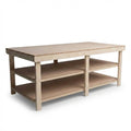 Wooden Workbench MDF Top Depth-4ft With Double Shelf