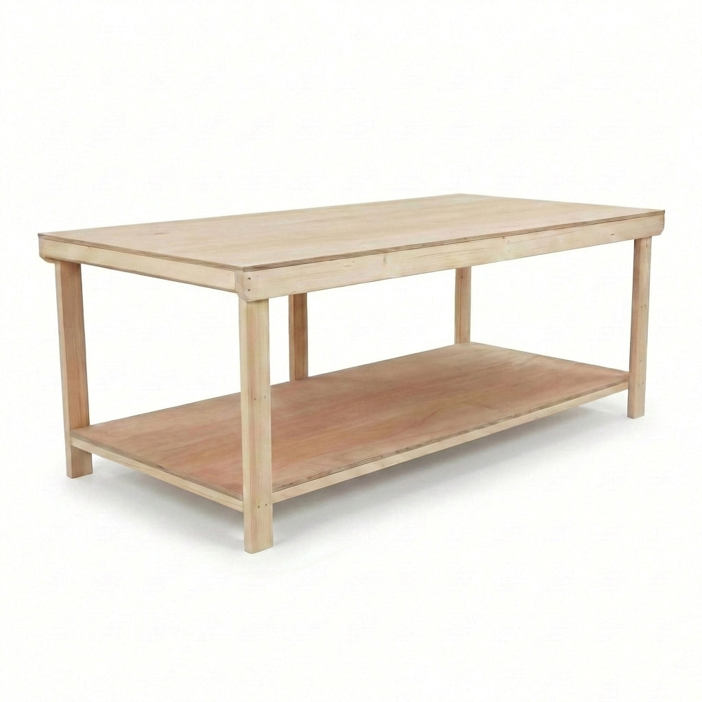 Wooden Workbench Eucalyptus Hardwood Top Depth-4ft