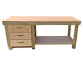 Wooden Eucalyptus top tool cabinet workbench with storage shelf (V.7)