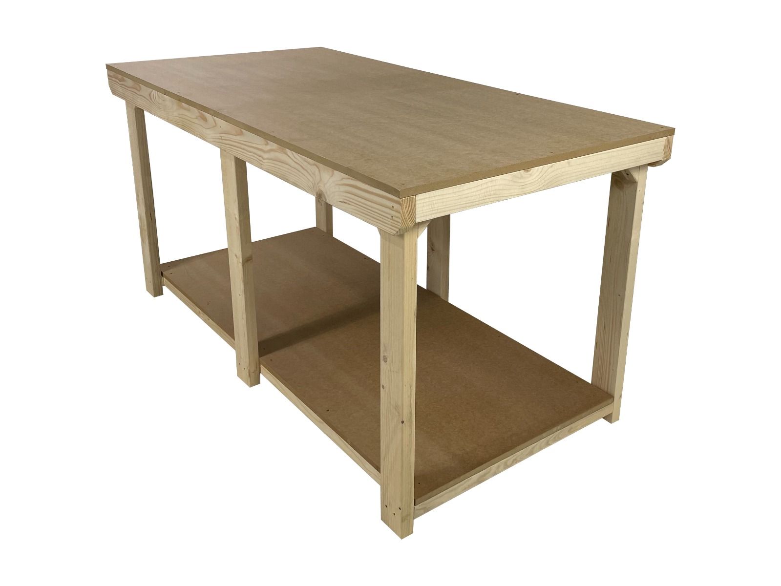 Wooden Workbench MDF Top Depth-3ft